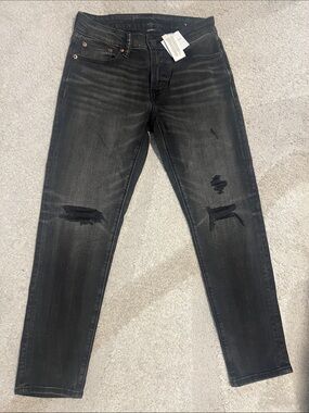 American Eagle Outfitters Men's Black Slim Straight Jeans